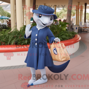Navy Dolphin mascot costume...