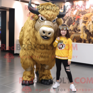 Gold Buffalo mascot costume...