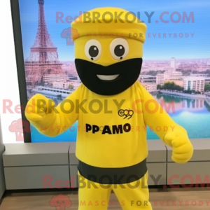 Žlutá postava maskota Para...