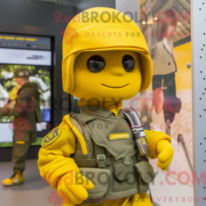 Yellow Para Commando mascot...