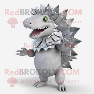 Silver Stegosaurus mascotte...