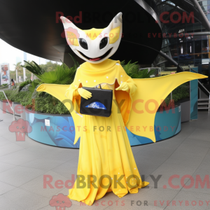 Yellow Manta Ray mascot...