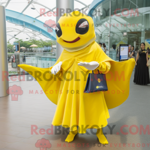 Yellow Manta Ray mascot...