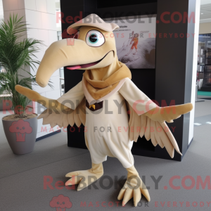 Beige Pterodactyl maskot...