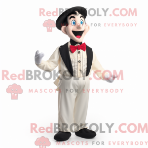 Cream Mime maskotdraktfigur...