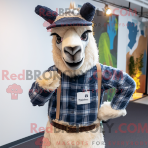 Navy Lama-maskotdraktfigur...