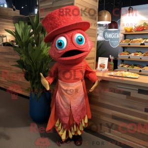 Red Fish Tacos Maskottchen...