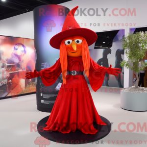 Red Witch maskot kostume...