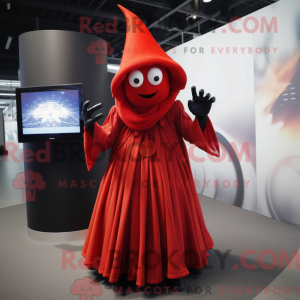 Red Witch mascot costume...