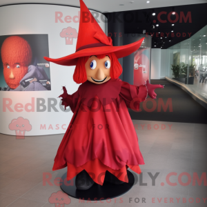 Red Witch mascot costume...