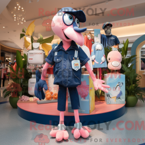 Navy Flamingo mascot...