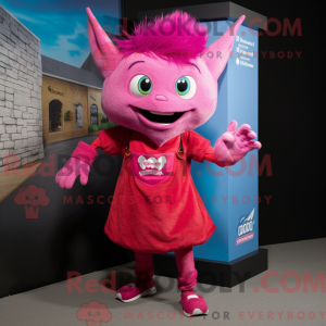 Magenta Tooth Fairy mascot...