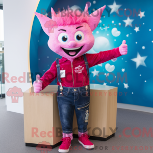 Magenta Zahnfee Maskottchen...