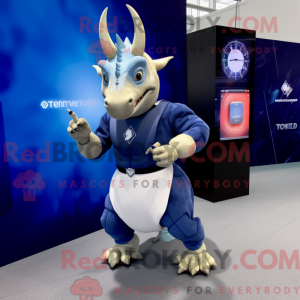 Navy Triceratops maskot...