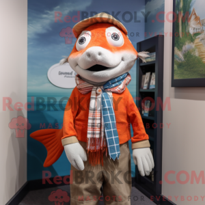 Lachs-Maskottchen-Kostümfig...