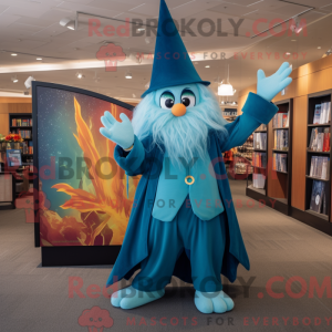 Postava maskota Teal Wizard...