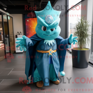 Postava maskota Teal Wizard...