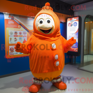 Orange Clown mascot costume...