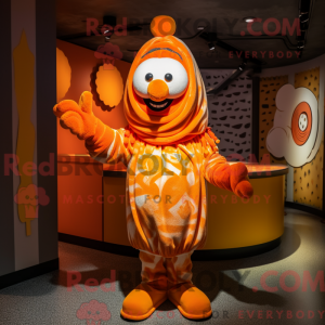 Orange Clown mascot costume...