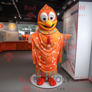 Orange Clown mascot costume...