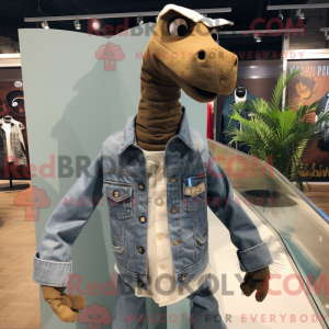Brown Brachiosaurus mascot...