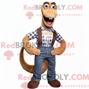 Brown Brachiosaurus mascot...