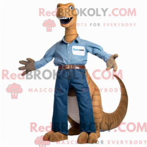 Brown Brachiosaurus mascot...