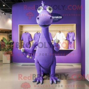 Purple Brachiosaurus mascot...