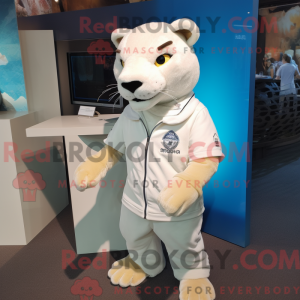 Creme Puma maskot kostume...