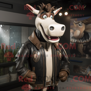 Crème Okapi-mascottekostuum...