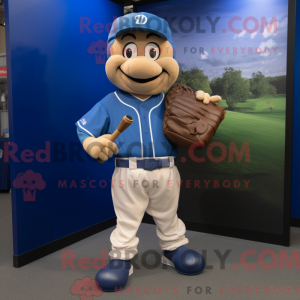 Blue Baseball Glove mascot...