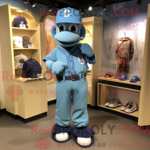 Blue Baseball Glove mascot...