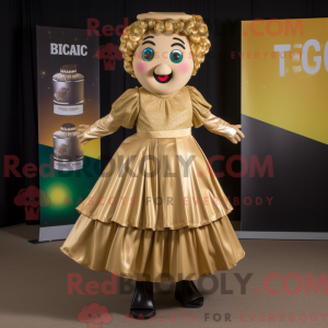 Gold Irish Dancer mascot...
