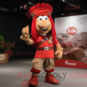 Red Chief-maskotdraktfigur...