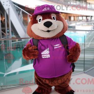 Magenta Beaver maskot...