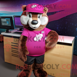 Magenta Beaver mascot...
