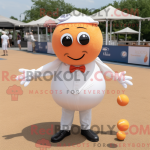 Peach Petanque Ball mascot...