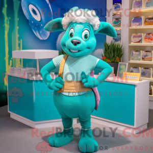 Turkis Ram maskot kostume...
