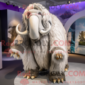 Sølv Mammoth maskot kostume...