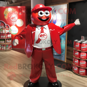 Red Soda Can maskot kostume...