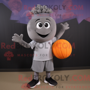 Gray Squash mascot costume...