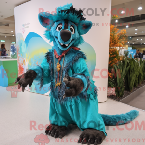 Turquoise Hyena mascot...