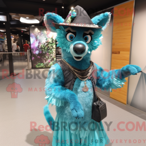 Turquoise Hyena mascot...