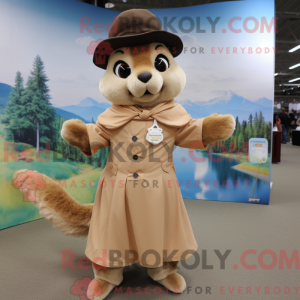 Tan Flying Squirrel mascot...