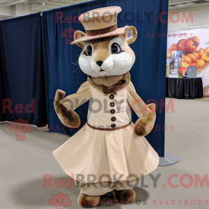 Tan Flying Squirrel mascot...