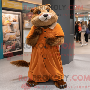 Rust Otter mascottekostuum...