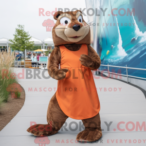 Rust Otter mascot costume...