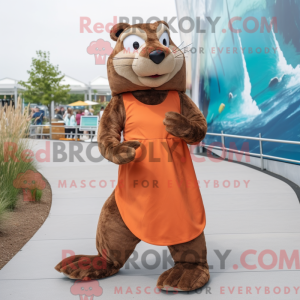 Rust Otter maskot kostume...