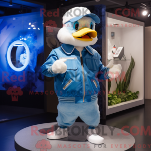 Sky Blue Goose mascot...