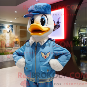Sky Blue Goose mascot...